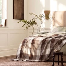 Ferice Yarn-Dyed Washed Cotton Waffle Blanket